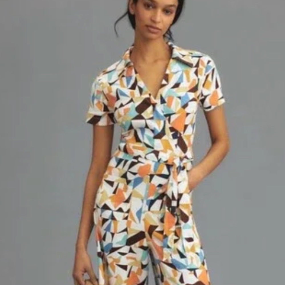 Anthropologie Colette Wide Leg Jumpsuit Size 16